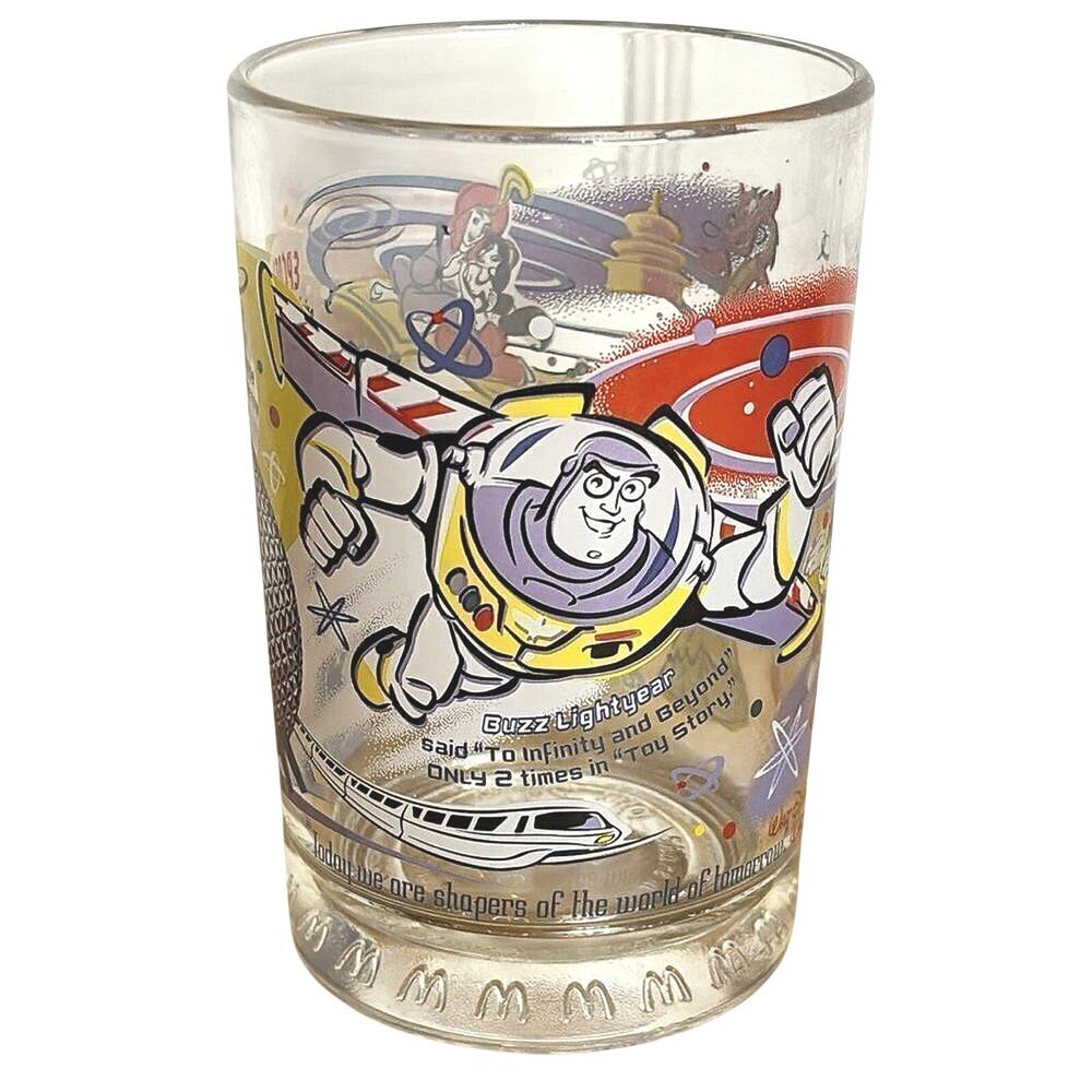Disney McDonald’s 100 Years of Magic Buzz Lightyear Glass Cup 2001 EPCOT Pixar